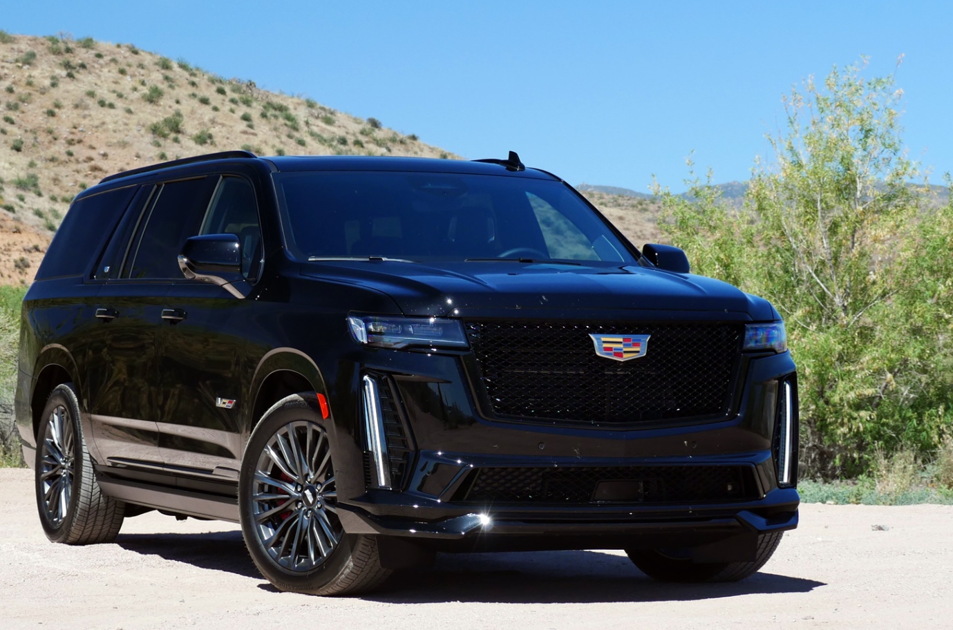 Cadillac Escalade V black car luxury transportation